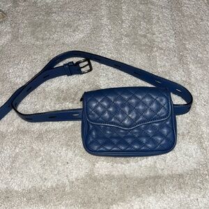 Rebecca Minkoff Quilted Navy Belt Bag